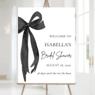 Bow She's Tying the Knot Bridal Brunch Welcome Foam Board