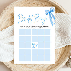 Bow She's Tying the Knot Bridal Shower Bingo Game Invitation
