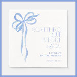 Bow Something Blue Before I Do Bridal Shower Napkins<br><div class="desc">Every detail matters when crafting an unforgettable bridal shower, and these Something Blue Before I Do napkins bring a refined elegance to the celebration. Featuring a delicately illustrated blue ribbon and sophisticated typography, they set the tone for an event steeped in grace and charm. Whether used for a bridal brunch,...</div>
