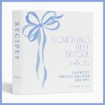 Bow Something Blue Before I Do Shower Recipe 3 Ring Binder<br><div class="desc">A keepsake as timeless as the celebration itself, this bridal shower recipe binder is the perfect way to preserve cherished family recipes and new favorites alike. Designed with an air of refined elegance, it features a soft watercolor bow in a delicate blue—an ode to tradition with a modern, editorial touch....</div>