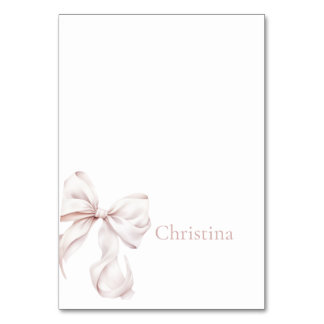 Bow Table Name Card