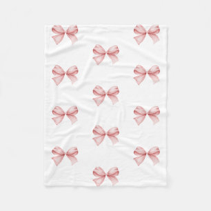 Bow Throw Fleece Blanket