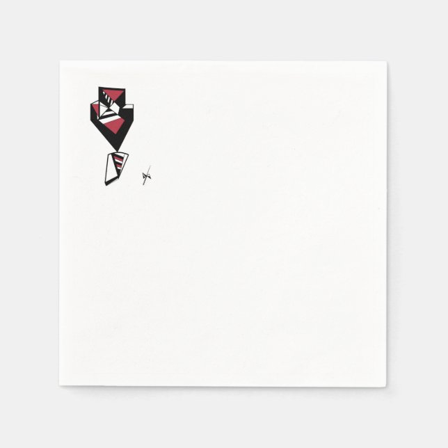 "Bow Tie Affair" cocktail napkins (Front)