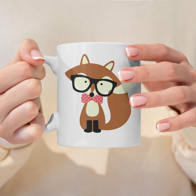 Bow Tie and Glasses Hipster Brown Fox Mug (Creator Uploaded)