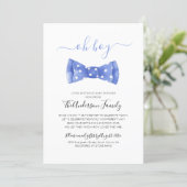 Bow Tie Baby Shower By Mail Long Distance Invitation (Standing Front)