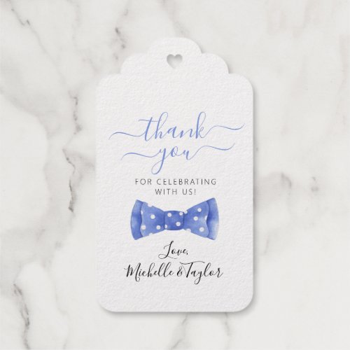 Bow Tie Baby Shower Favor Tag
