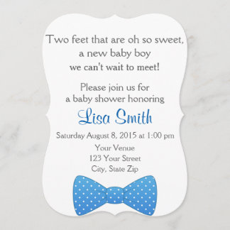 Bow Tie Baby Shower Invitation