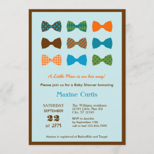 Bow Tie Baby Shower Invitation