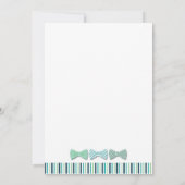 Bow Tie Baby Shower Invitation / navy turquoise (Back)