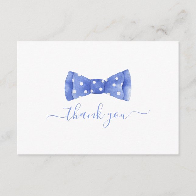 Bow tie Baby Shower Thank You Card (Front)