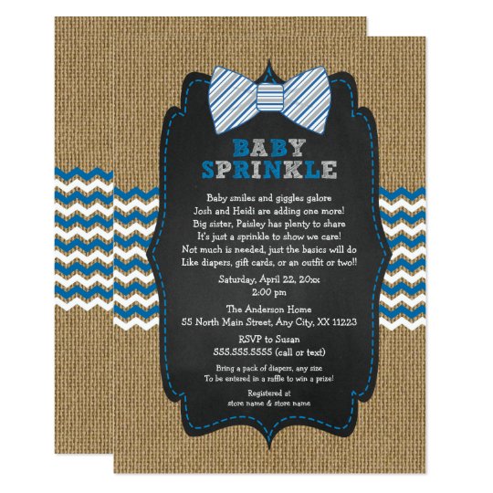 Bow Tie Baby Sprinkle Invitations Boy Shower Invitation Bow Tie Baby Sprinkle Invitations Boy Shower Invitation