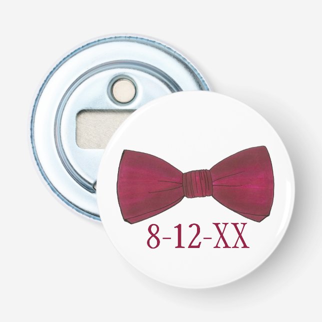 Bow Tie Bachelor Party Groom Bowtie Wedding Favor Bottle Opener (Front)