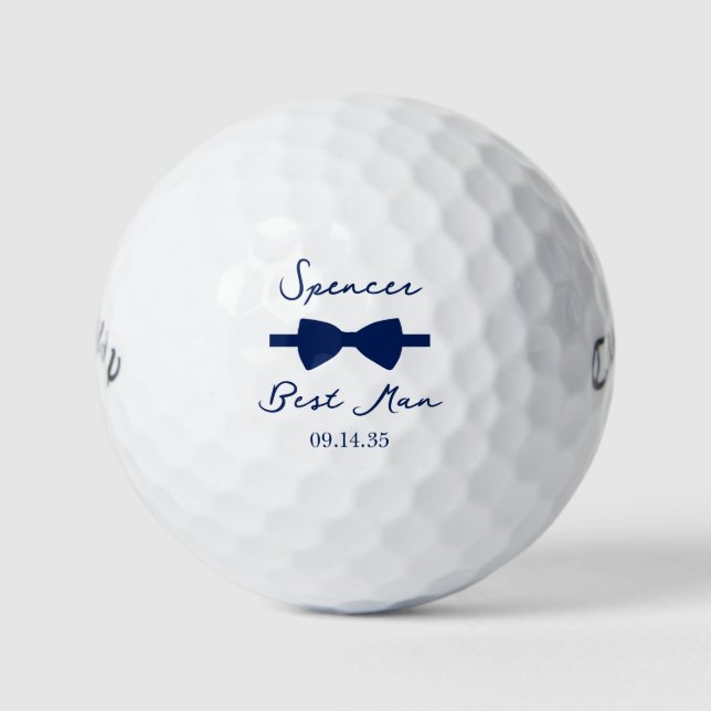 Bow Tie Best Man Golf Balls (Front)