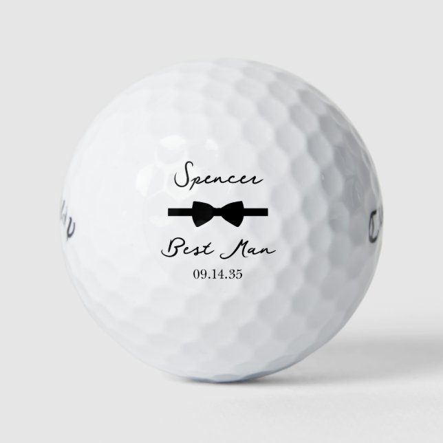 Bow Tie Best Man Golf Balls (Front)