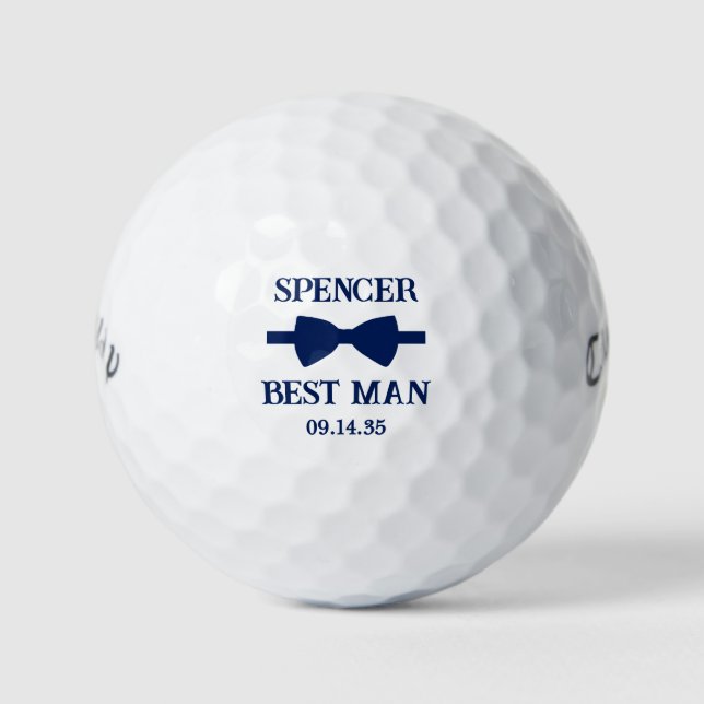 Bow Tie Best Man Golf Balls (Front)