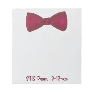 Bow Tie Bowtie Prom Wedding Favor Custom Notepad