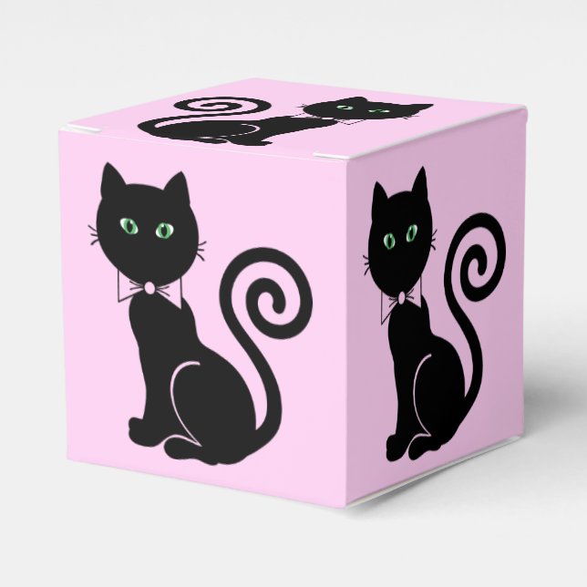 Bow Tie Cat Favor Box (Front Side)