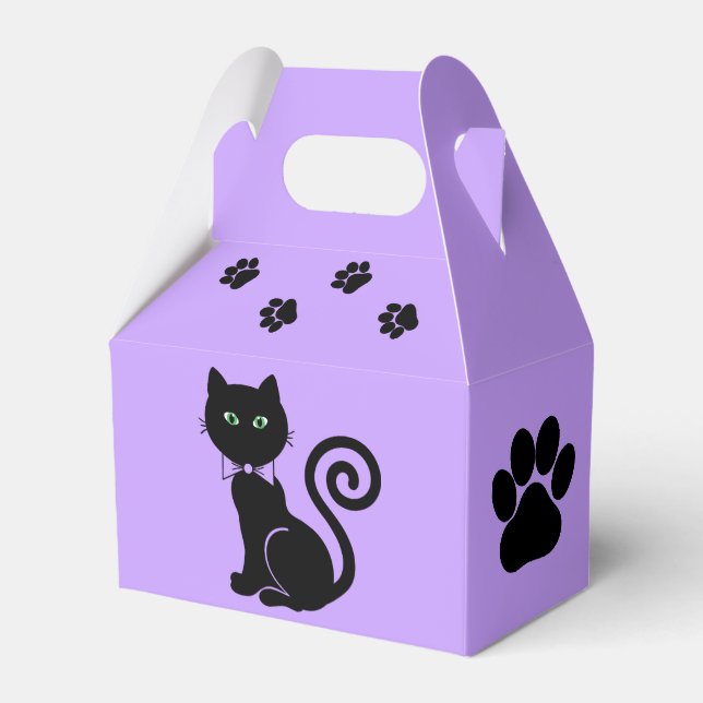 Bow Tie Cat Favor Box (Front Side)