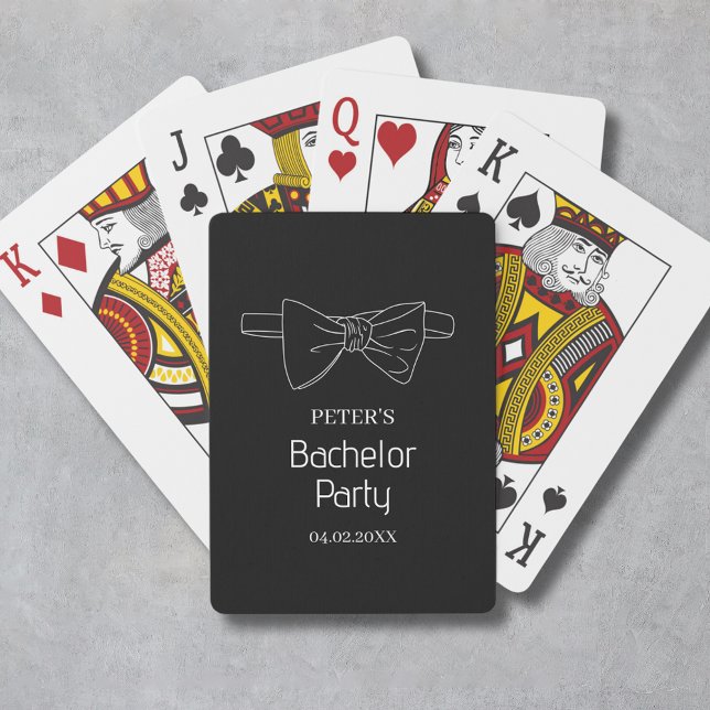 Bow Tie Custom Black Bachelor Party Poker Cards (Bow Tie Custom Black Bachelor Party Poker Cards
)