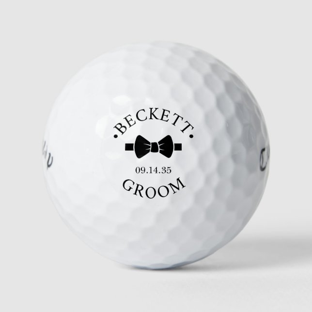 Bow Tie Groom Golf Balls (Front)