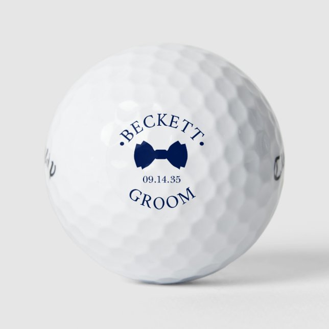 Bow Tie Groom Golf Balls (Front)