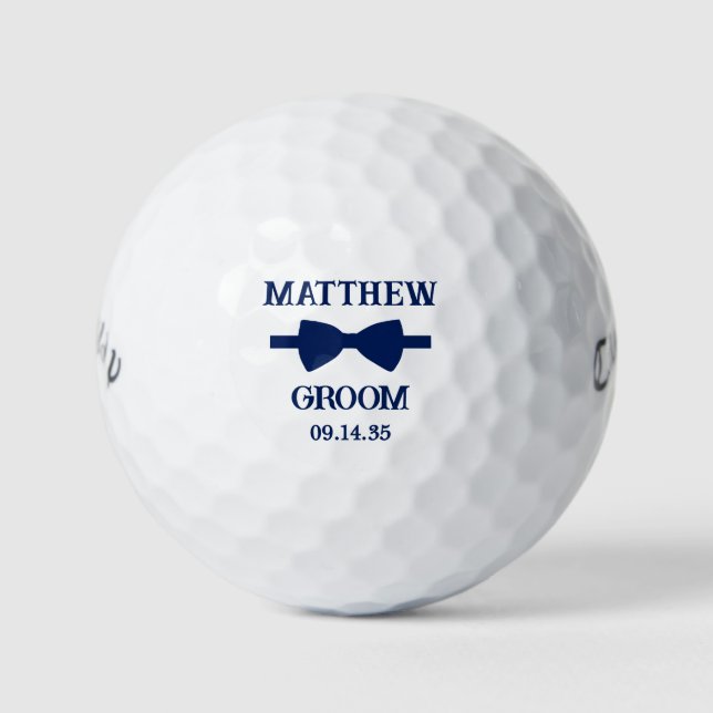 Bow Tie Groom Golf Balls (Front)