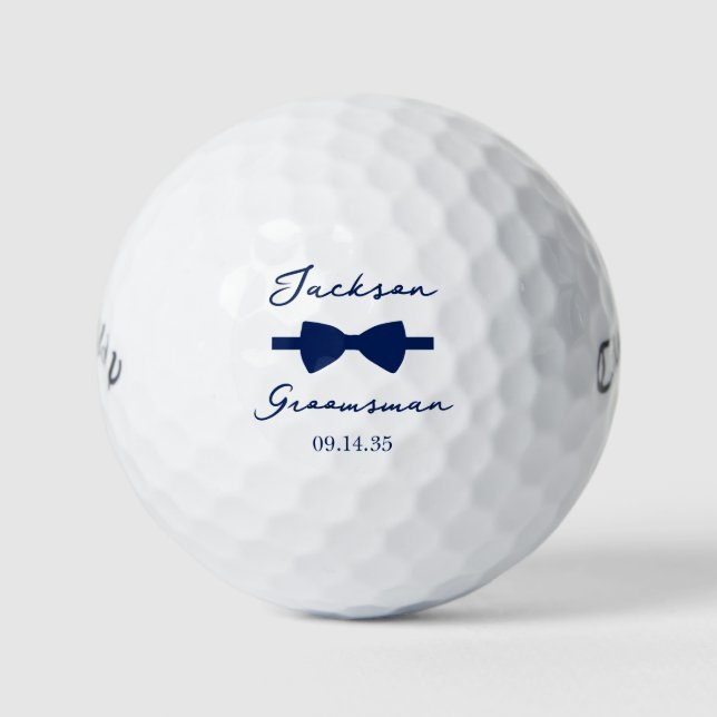 Bow Tie Groomsman Golf Balls (Front)