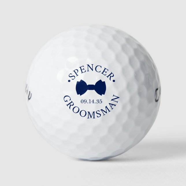 Bow Tie Groomsman Golf Balls (Front)