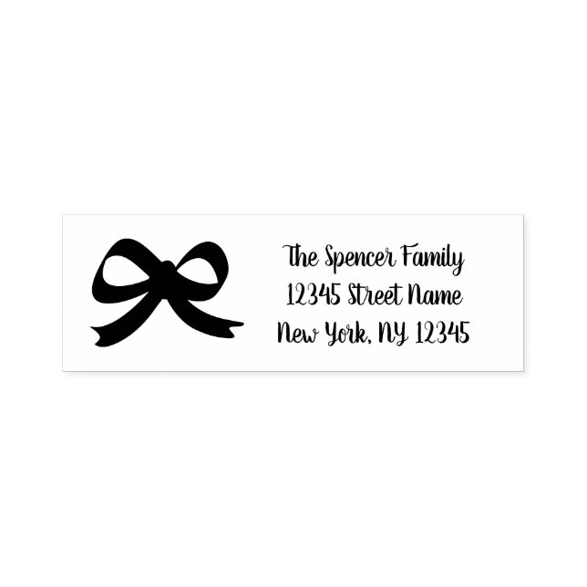 Bow tie icon self inking return address stamps (Design)