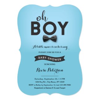 Bow Tie Little Man Baby Shower Invitation