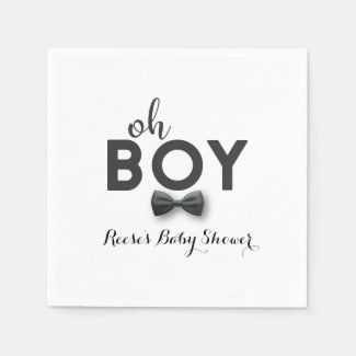 Bow Tie Little Man Baby Shower Napkin