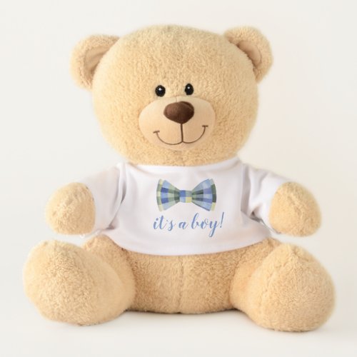 Bow Tie Oh Boy Baby Shower Gift Teddy Bear