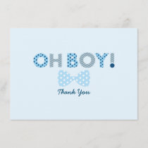 Bow Tie Oh Boy Thank You Cards