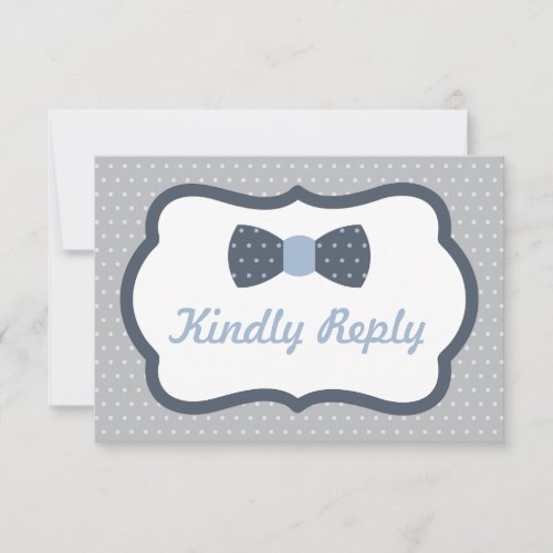 Bow Tie RSVP Card Reply Card