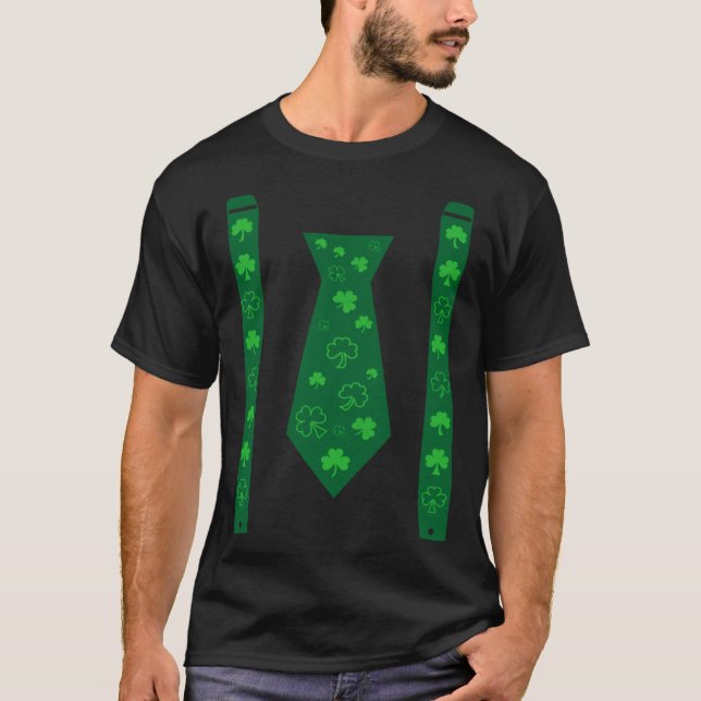 Bow Tie & Suspenders Cool Irish St Patricks Day Me T-Shirt (Front)