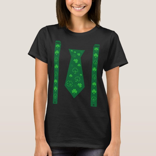 Bow Tie & Suspenders Cool Irish St Patricks Day Me T-Shirt (Front)