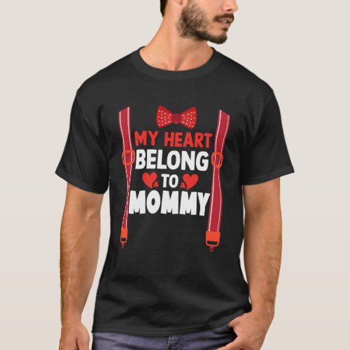Bow Tie Suspenders Mommy Mothers Day For Toddler B T_Shirt