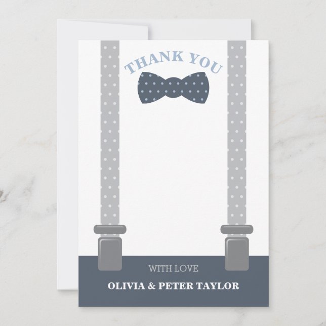 Bow Tie Thank You Card (Front)
