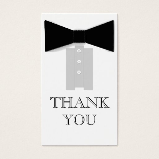 Customizable Bow Tie Thank You Cards Business Cards