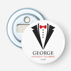Bow Tie Tuxedo "Father of the Bride" Personalized Bottle Opener
