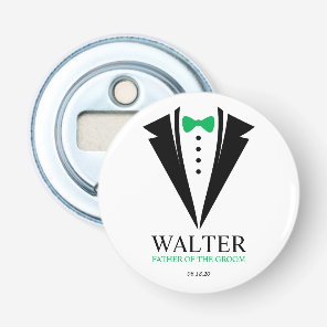 Bow Tie Tuxedo "Father of the Groom" Personalized Bottle Opener