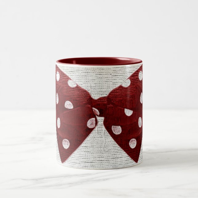 Bow Tie Two-Tone Coffee Mug (Center)