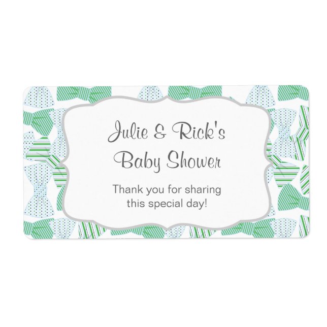 Bow Tie Water Bottle Favor  bowties- customize it! Label (Front)