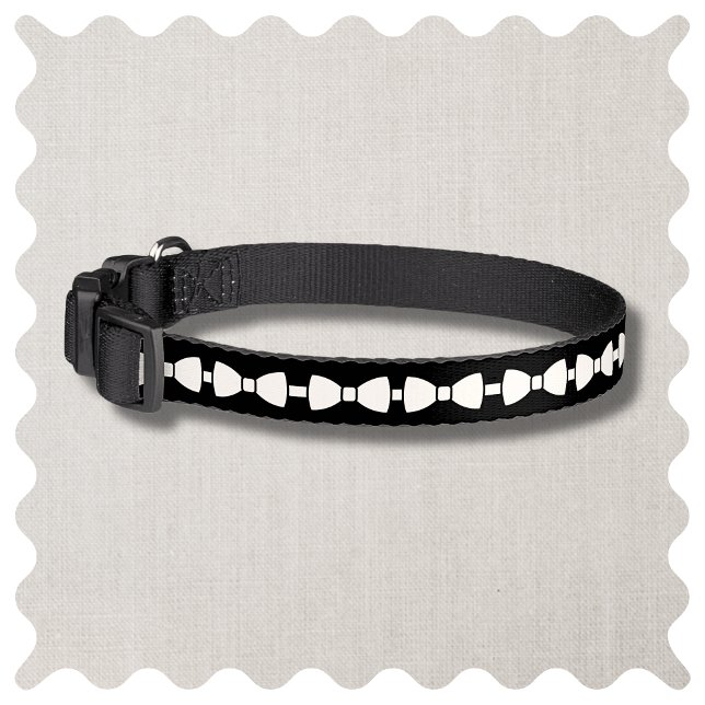 Bow-Tie Wedding Dog  Pet Collar (Wedding Formal Bow Tie Dog Collar for Dog of Honor or Best Dog. )