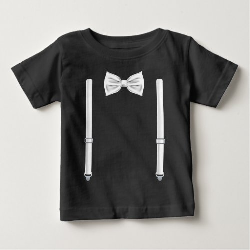 Bow Tie With Suspenders _ Bowtie For Weddings Baby T_Shirt