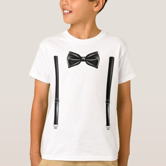 Bow Tie With Suspenders - Bowtie For Weddings T-Shirt (Front)
