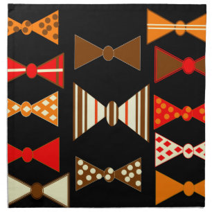 Bow Ties in Retro Napkin
