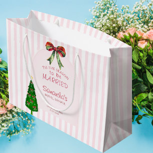 Bow Tis The Season To Be Married Bridal Shower Large Gift Bag