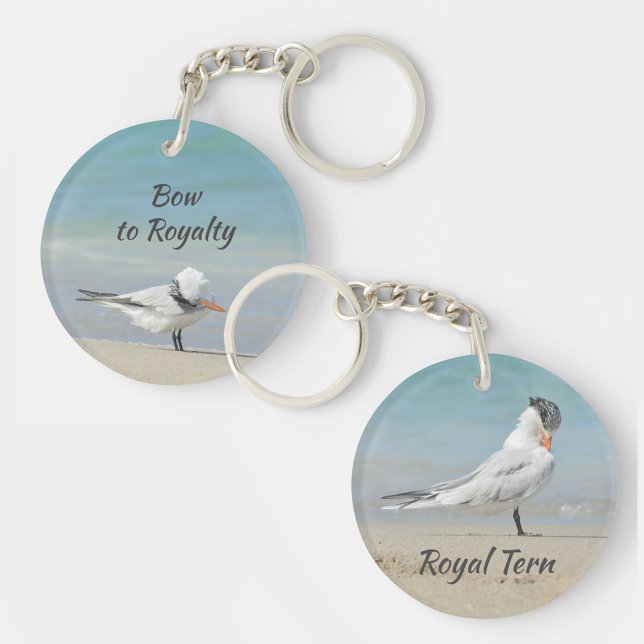 Bow to Royalty photographic Royal Tern Fun Beachy Keychain (Creator Uploaded)