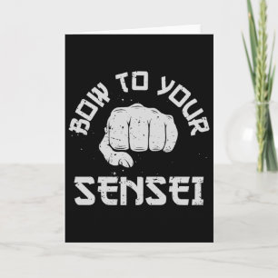 Bow To Your Sensei Funny Karate Martial Arts Gifts Card